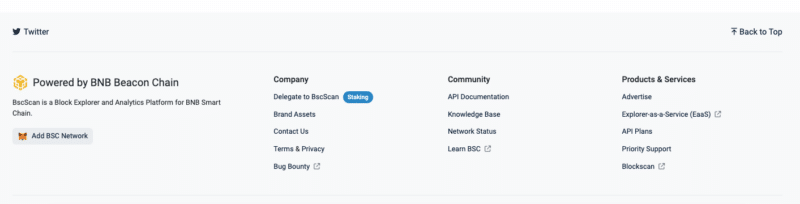 Add BSC Network button on BscScan