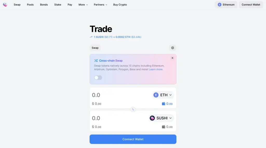 SushiSwap decentralized exchange