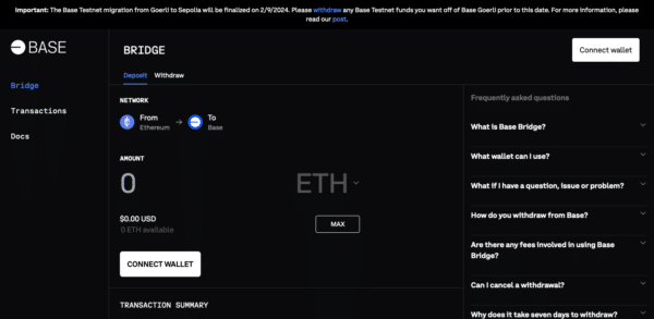 Connect MetaMask to Base Bridge