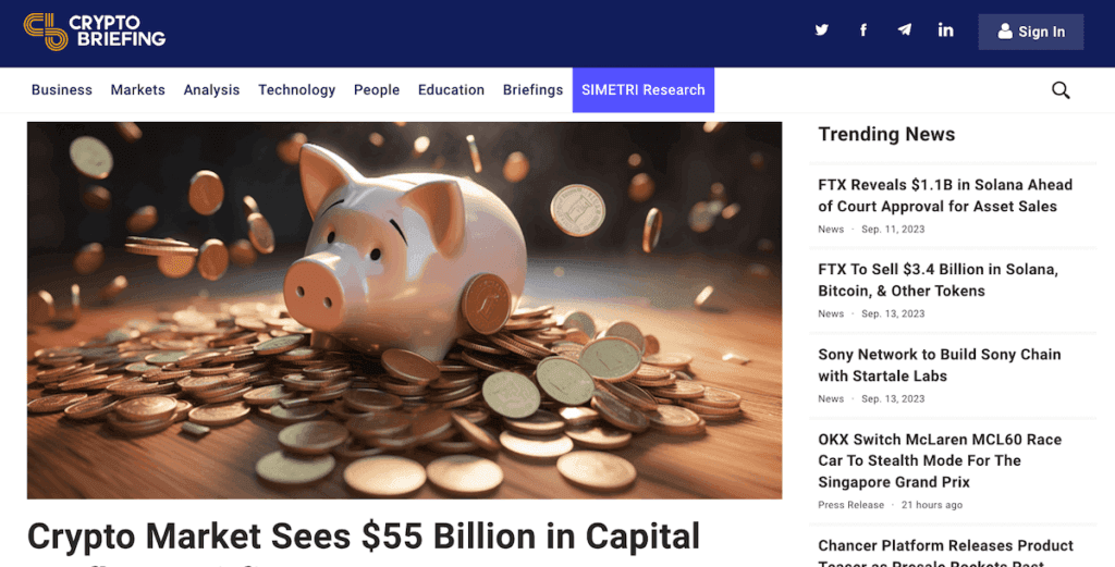 Crypto Briefing news outlet