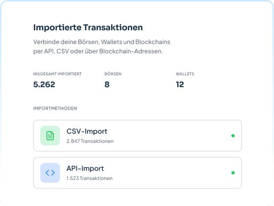 Krypto-Daten in CoinTracking importieren