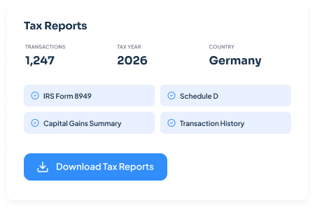 CoinTracking Tax Report showing taxable gains, income and other payments