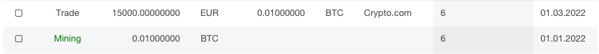 CoinTracking – Manuelle Eingabe von Mining-Transaktionen