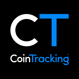 CoinTracking quadratisches Logo auf schwarzem Hintergrund
