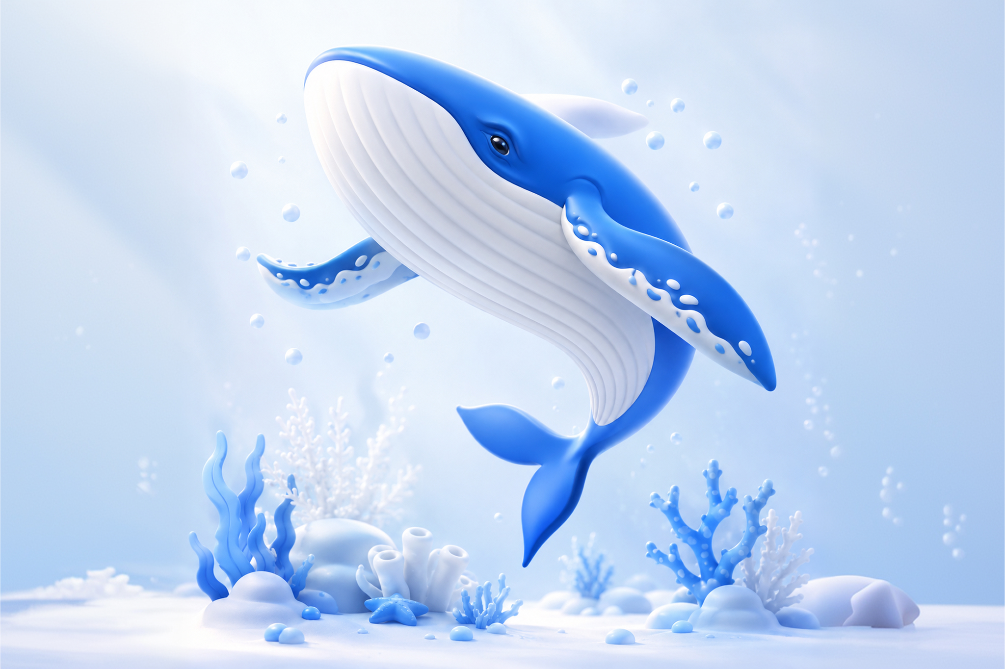 Whale — 3D Illustration